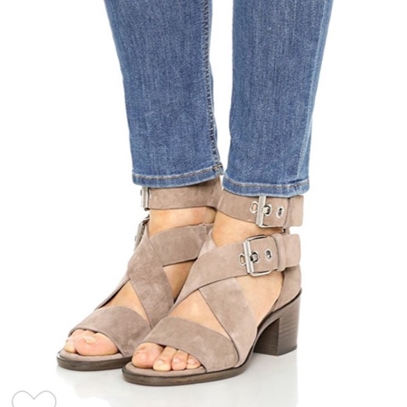 rag & bone Shoes - Rag & bone taupe Grey suede ankle strap sandals